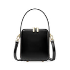 Genuine Leather Top-Handle Crossbody Small Square Bag