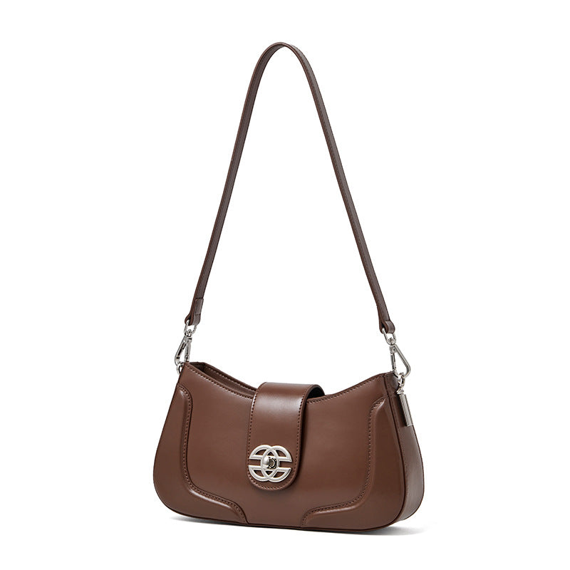 Genuine Leather Elegant Shoulder Crossbody Small Square Bag