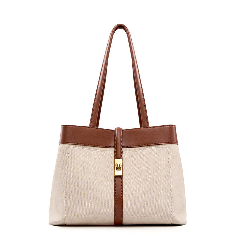 Large-Capacity Single-Shoulder Top-Handle Tote Bag