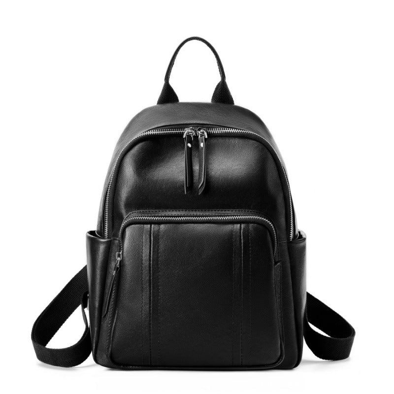 Fashionable Large Capacity Genuine Leather Backpack