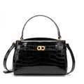 Genuine Leather Top-Handle Kelly Bag