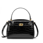 Genuine Leather Top-Handle Kelly Bag