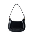 Genuine Leather Top-Handle Crossbody Saddle Bag