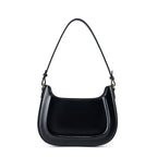 Genuine Leather Top-Handle Crossbody Saddle Bag