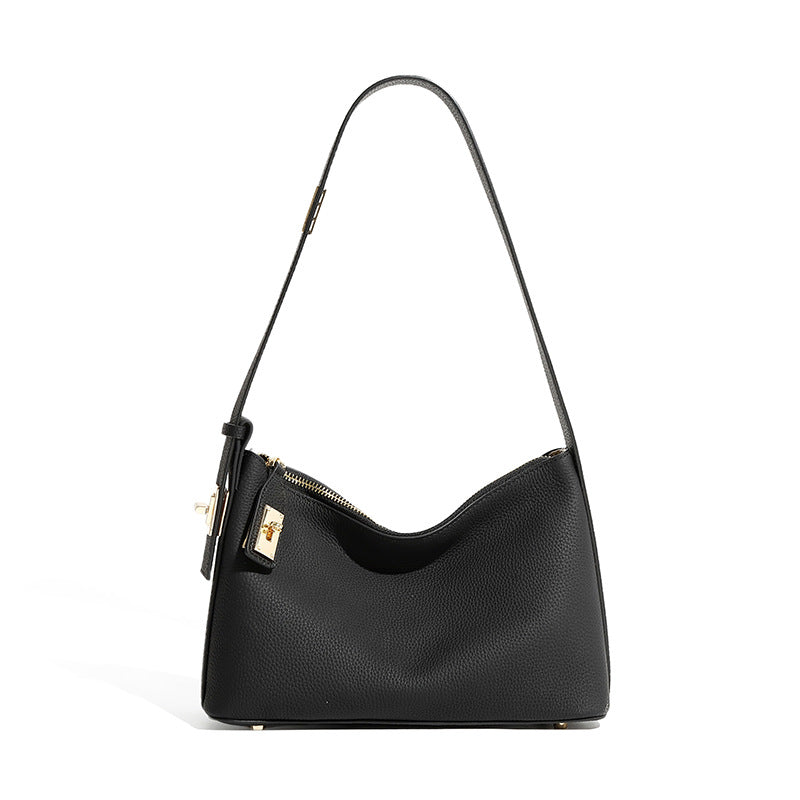 Commuter Genuine Leather Shoulder Crossbody Dumpling Handbag