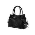 Genuine Leather Top-Handle Crossbody Tote Bag