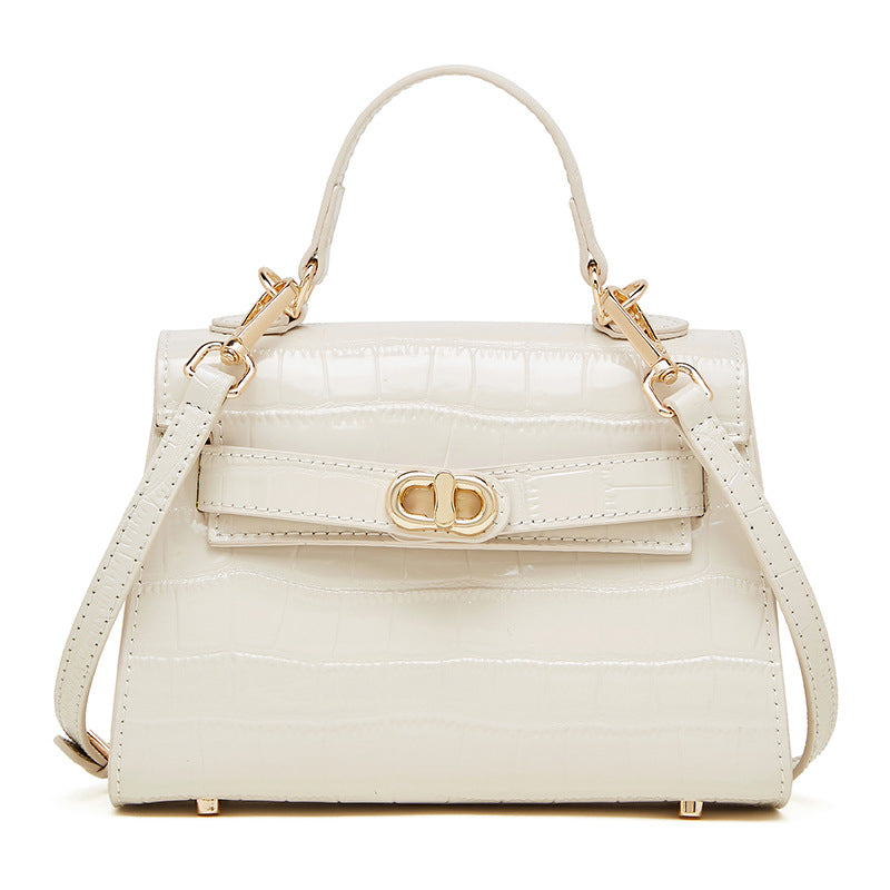 Genuine Leather Shoulder Crossbody Handbag Kelly Bag
