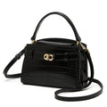 Genuine Leather Shoulder Crossbody Handbag Small Square Bag