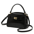 Genuine Leather Shoulder Crossbody Handbag Small Square Bag