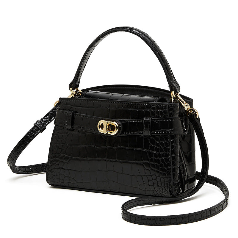Genuine Leather Shoulder Crossbody Handbag Small Square Bag