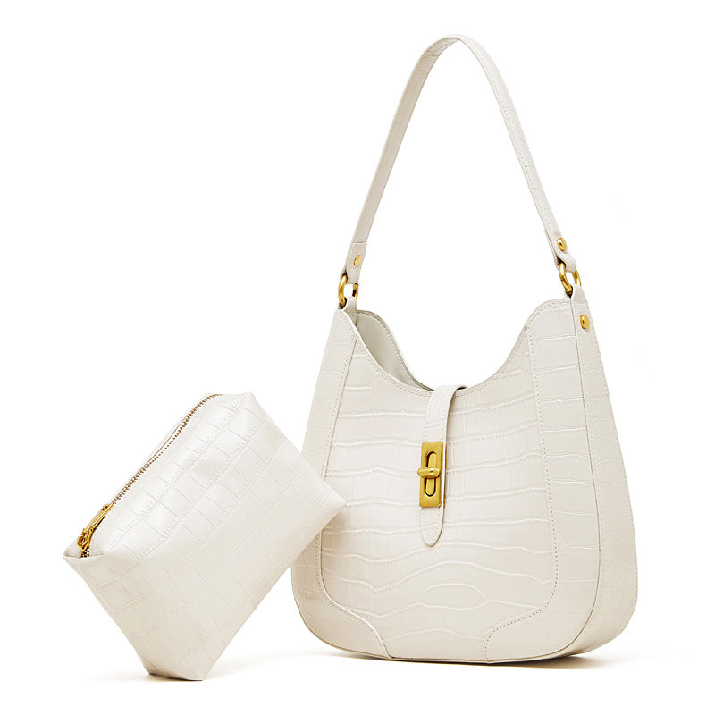 Genuine Leather Shoulder Crossbody Handbag Underarm Bag