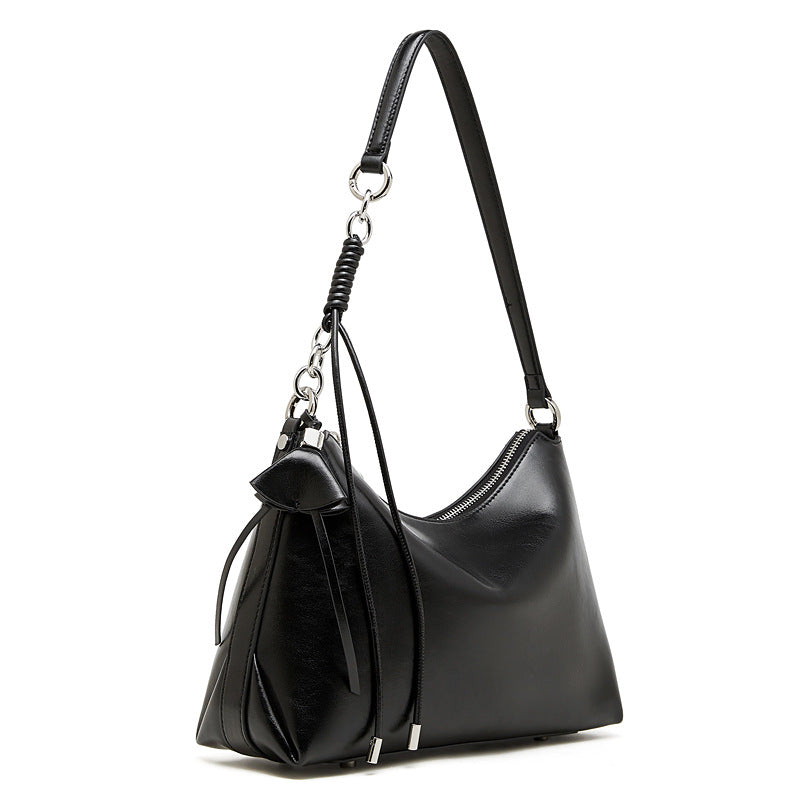 Genuine Leather Shoulder Bag Crossbody Handbag Underarm Purse