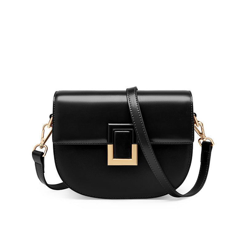 Genuine Leather Crossbody Saddle Bag