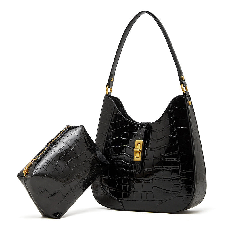 Genuine Leather Shoulder Crossbody Handbag Underarm Bag
