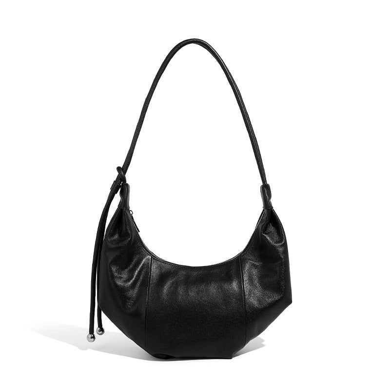 Genuine Leather Crossbody Handheld Dumpling Bag