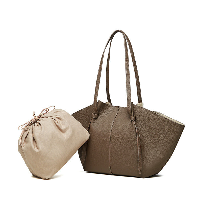 Fashion Genuine Leather Single-Shoulder Top-Handle Tote Bag