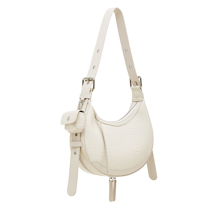 High-End Shoulder Crossbody Crescent Bag