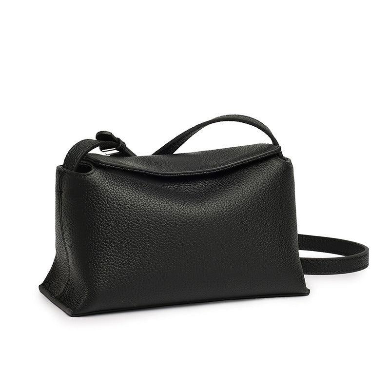 Commuter Genuine Leather Shoulder Crossbody Pillow Bag