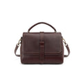 Genuine Leather Top-Handle Crossbody Boston Bag