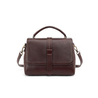 Genuine Leather Top-Handle Crossbody Boston Bag