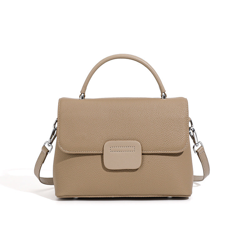 Genuine Leather Crossbody Handheld Shell Bag
