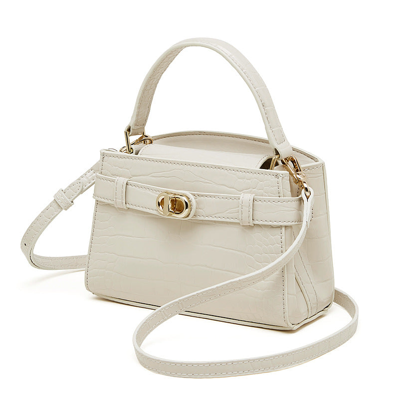 Genuine Leather Shoulder Crossbody Handbag Small Square Bag