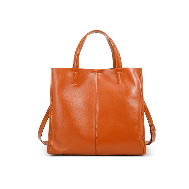 Genuine Leather Crossbody Handheld Tote Bag