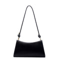 Genuine Leather Top-Handle Underarm Baguette Bag