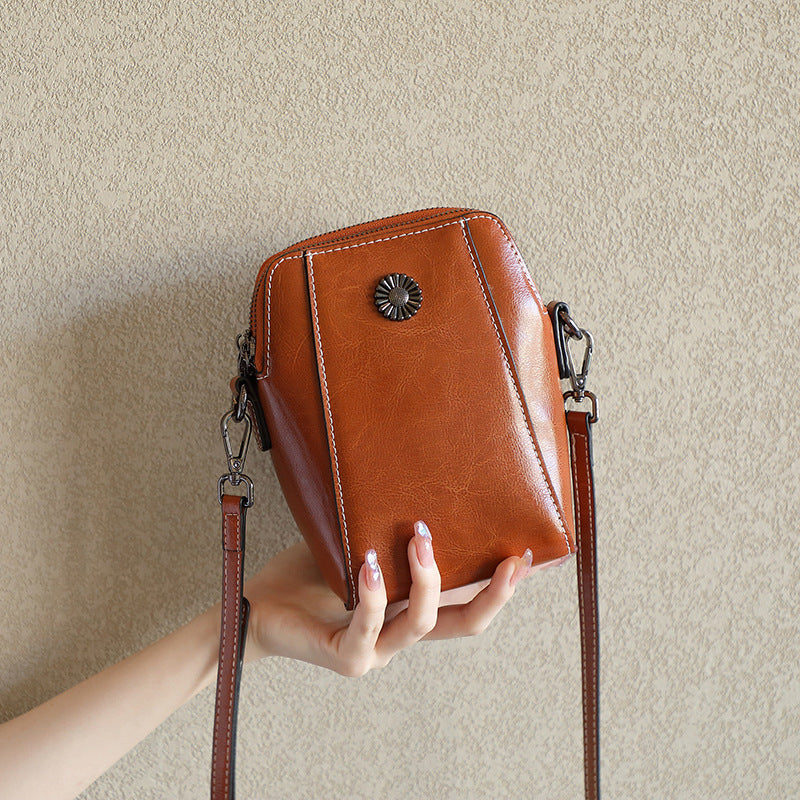 Mini Genuine Leather Shoulder Crossbody Bag