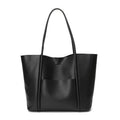 Genuine Leather Work Tote Bag With Top Handle and Shoulder Strap