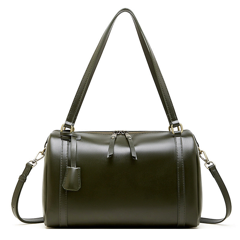 Genuine Leather Underarm Crossbody Pillow Bag