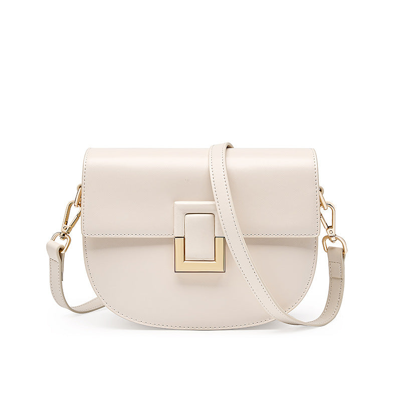Genuine Leather Crossbody Saddle Bag