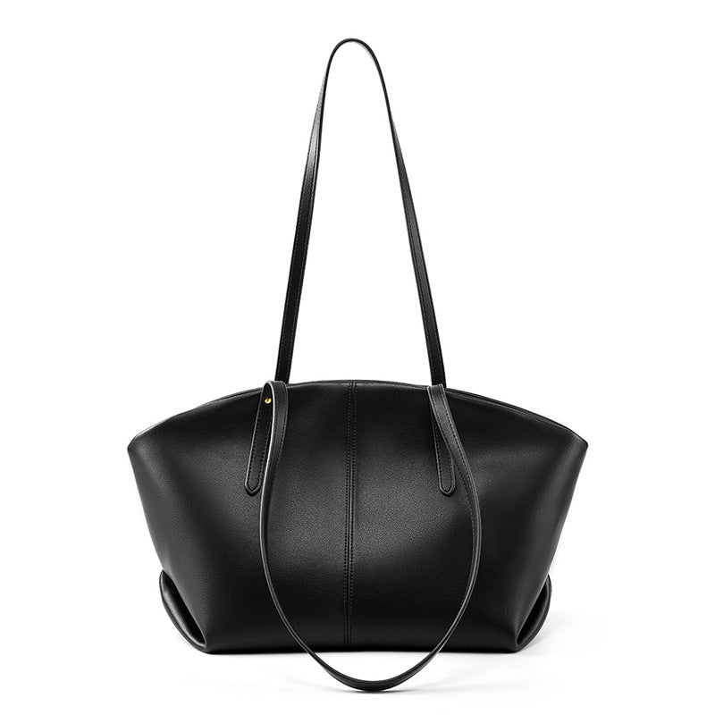 Genuine Leather Large Capacity Top-Handle Tote Bag