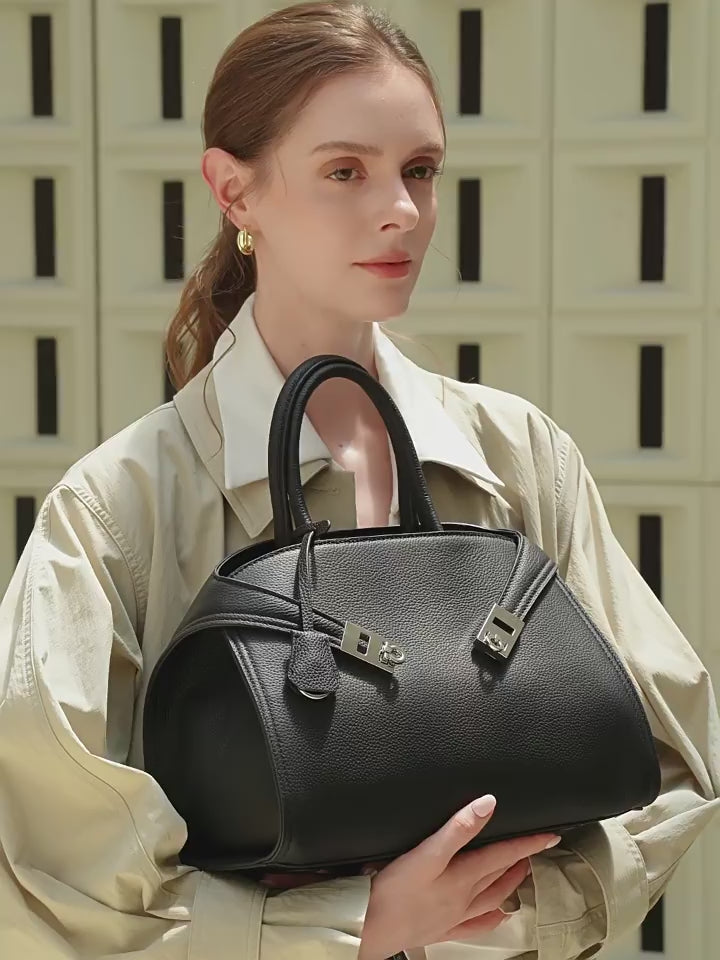Large Capacity Top-Handle Crossbody Tote Bag