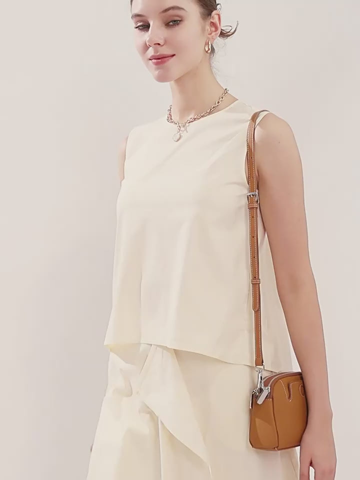 Genuine Leather Trendy Crossbody Bag