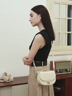 Premium Genuine Leather Shoulder Crossbody Crescent Bag