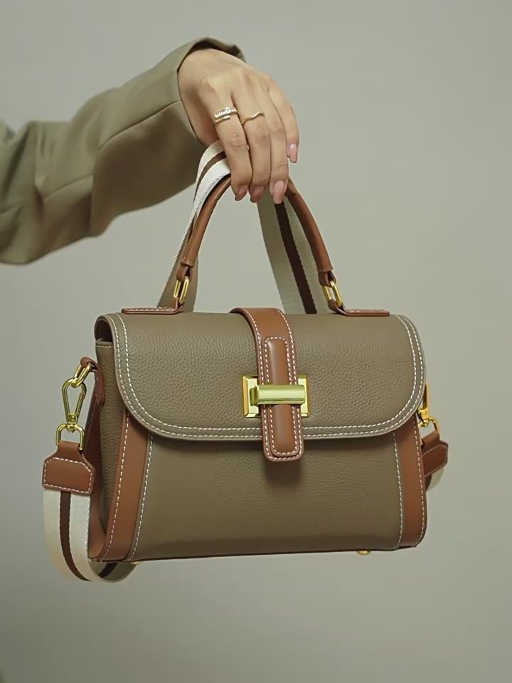 Vintage Single-Strap Crossbody Bag With Top Handle