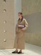 Genuine Leather Shoulder Crossbody Baguette Bag