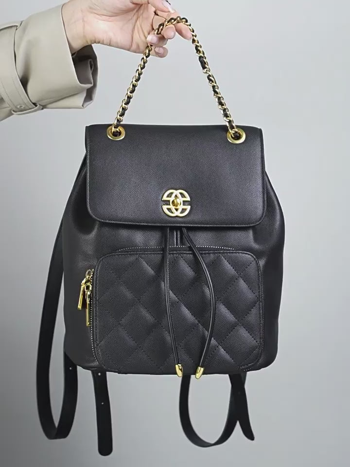 Genuine Leather Large Capacity Backpack