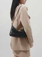 Quilted Shoulder Crossbody Bag With Top Handle