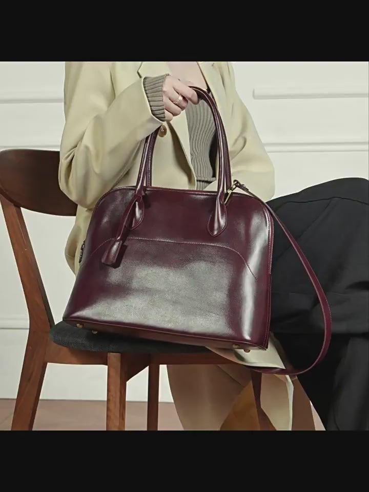Large Capacity Top-Handle Crossbody Bowling Bag