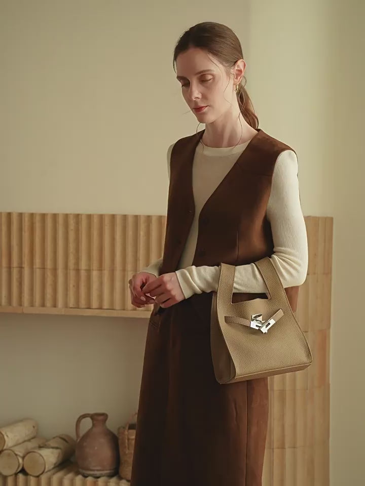 Genuine Leather Fashionable Shoulder Crossbody Handbag