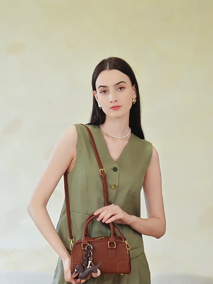 Vintage Shoulder Crossbody Boston Bag