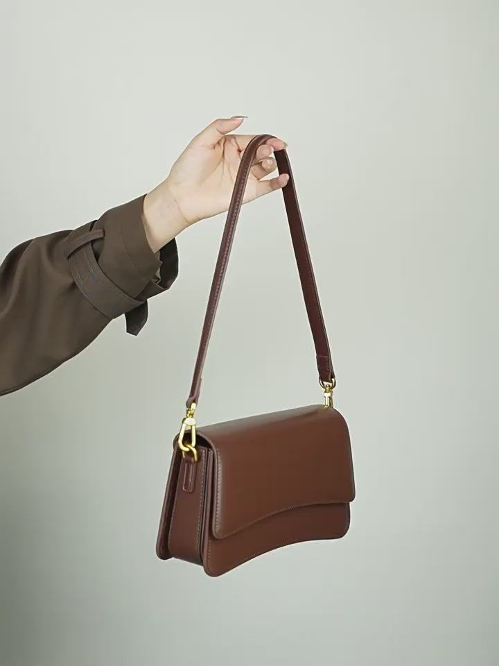 Premium Top Handle Crossbody Baguette Bag