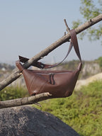 Genuine Leather Crossbody Handheld Dumpling Bag