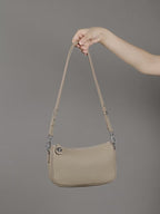 Genuine Leather Top-Handle Underarm Crossbody Bag
