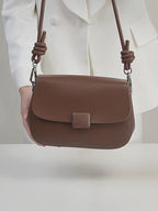 Genuine Leather Crossbody Small Square Bag