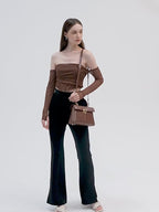 Genuine Leather Top-Handle Kelly Bag