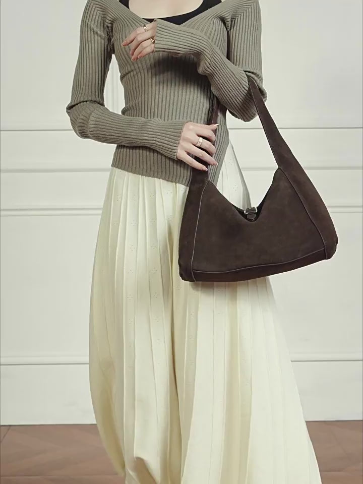 Genuine Leather Vintage Top-Handle Tote Bag
