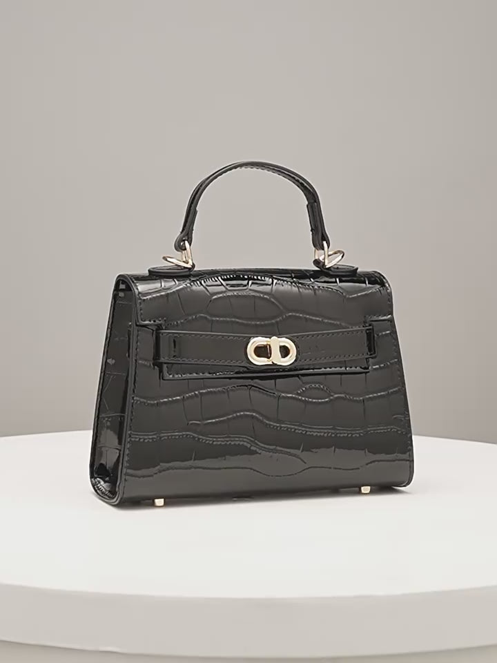 Genuine Leather Shoulder Crossbody Handbag Kelly Bag